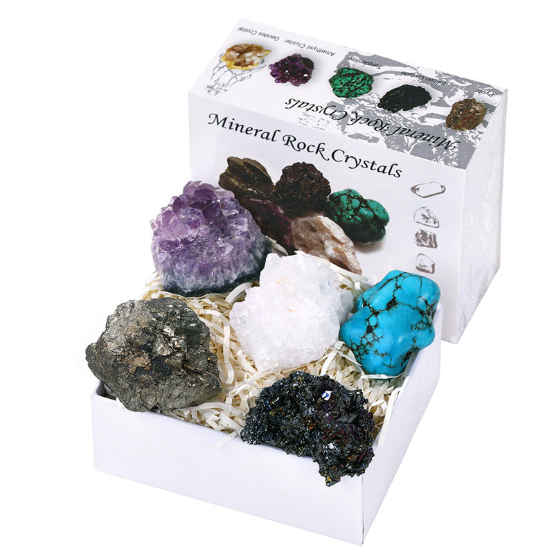 Gift box mineral crystal rocks