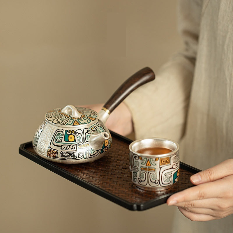 Silver gilded tea set