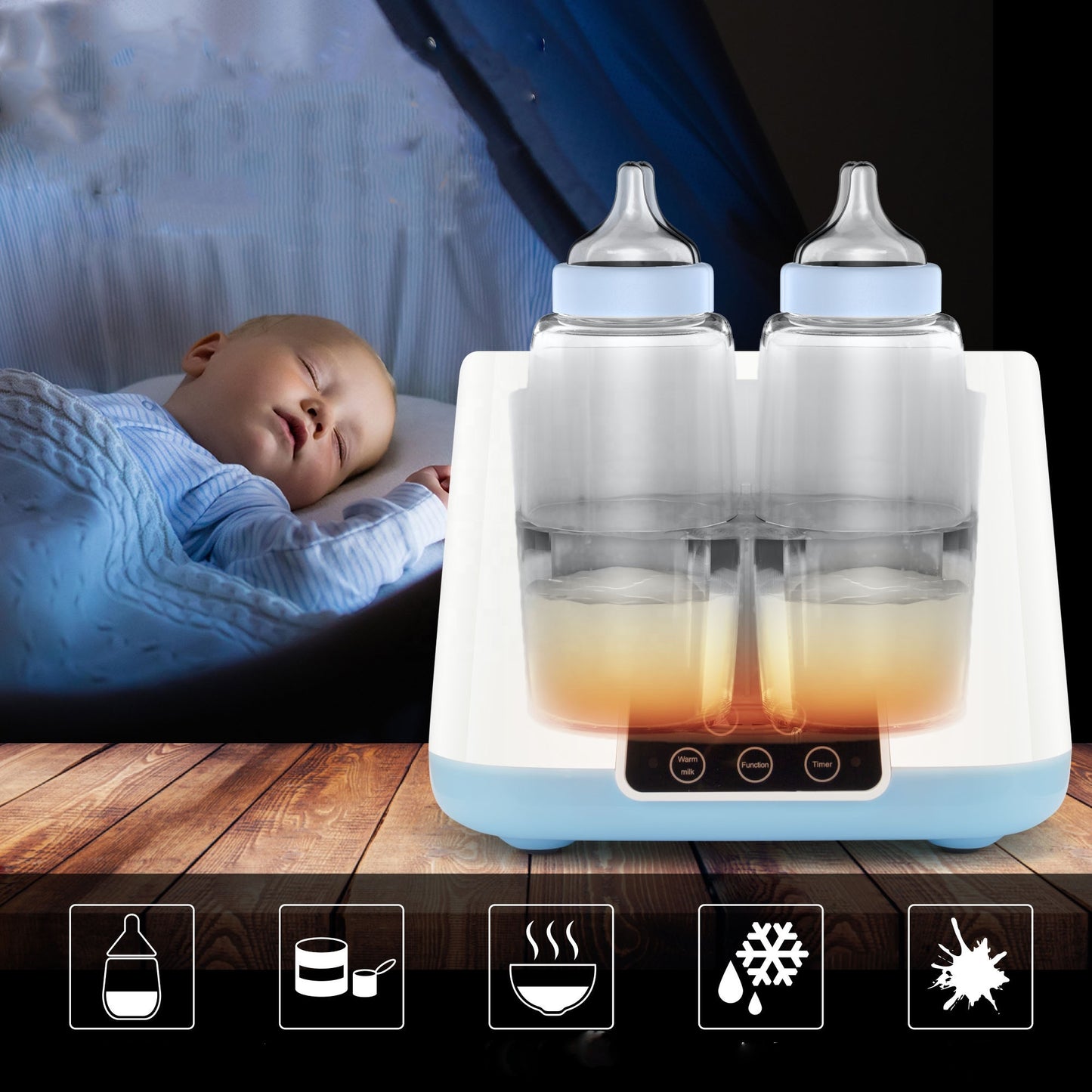 Baby feeding bottle heater