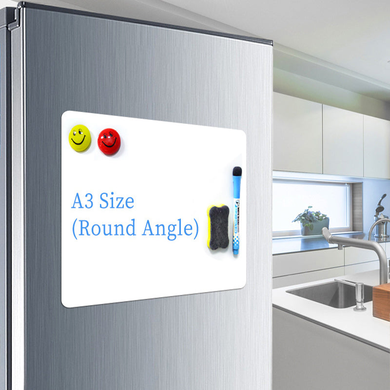 Magnetic soft whiteboard refrigerator door