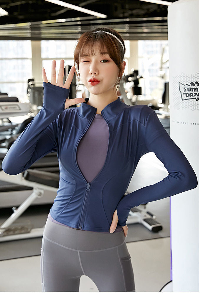 Three-piece set of thin fitness clothes for autumn