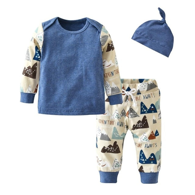 Baby Boy Cloud Pattern Clothes Set