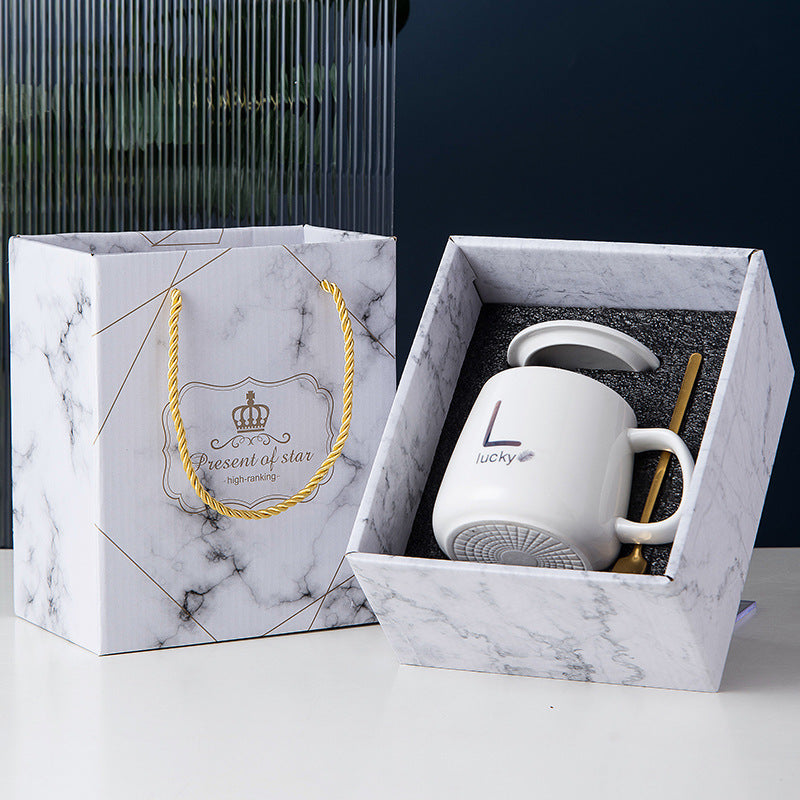 Constant Temperature Ceramic Mark Cup Set Gift Box