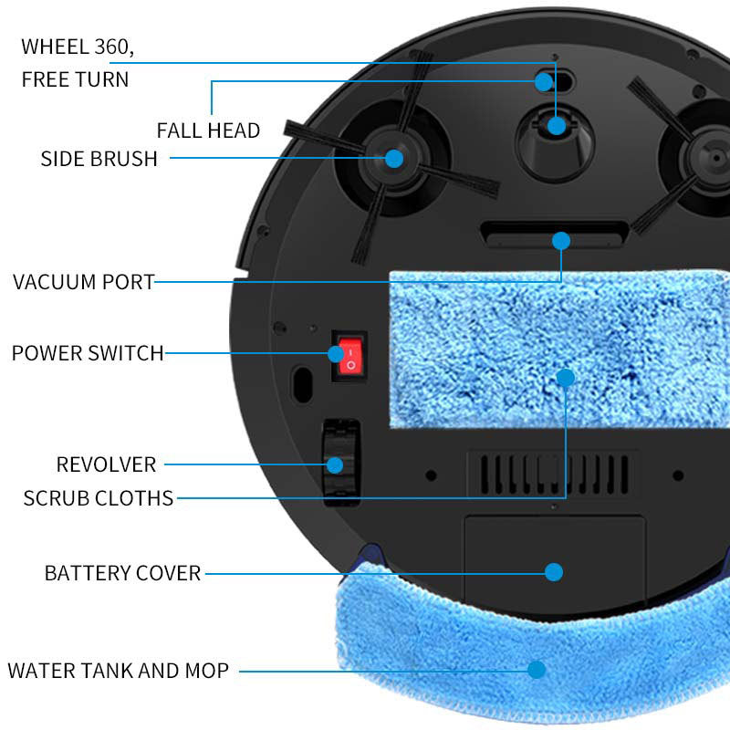 Intelligent Suction Sweeping Mopping Robot