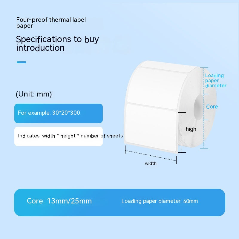 Roll Adhesive Thermal Label Sticker Paper