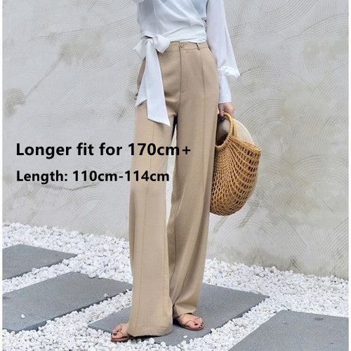 Autumn Wide Leg Elastic Waist Pants for Women