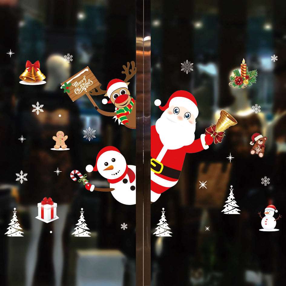 Christmas decorations window glass paste atmosphere Christmas static 