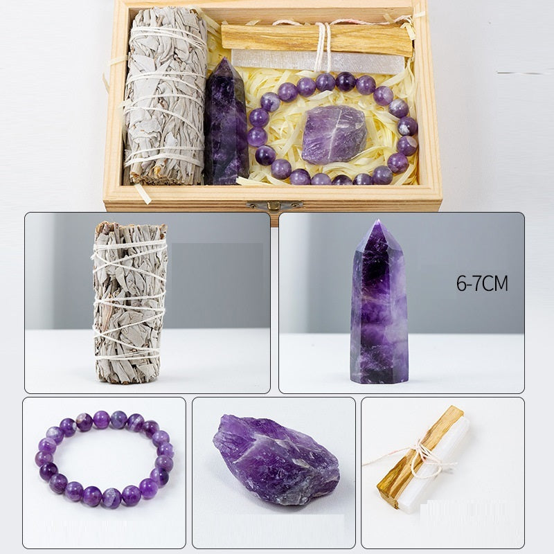 Mineral crystal set gift box