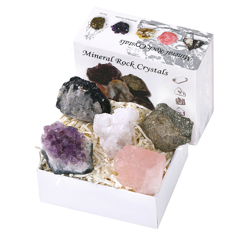 Gift box mineral crystal rocks