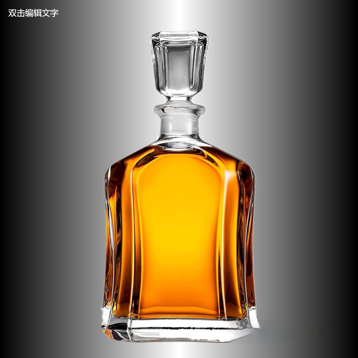 Glass Whiskey Bottle Square Bottle