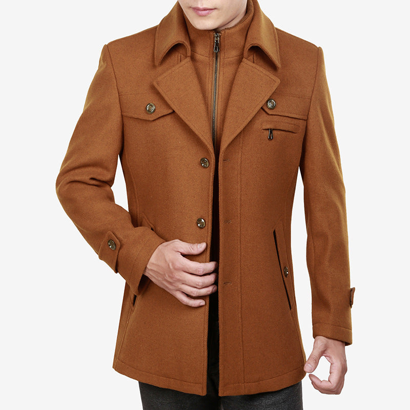 Men’s thick woolen coat men