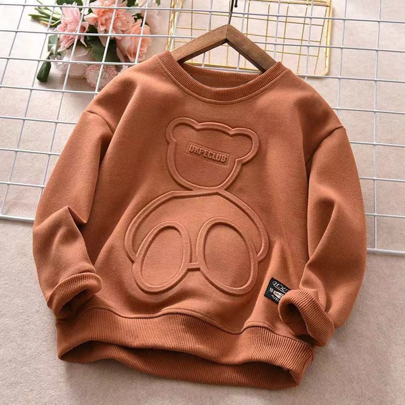 Children Long Sleeved T Shirt Children Plus Velvet Bottoming Shirt