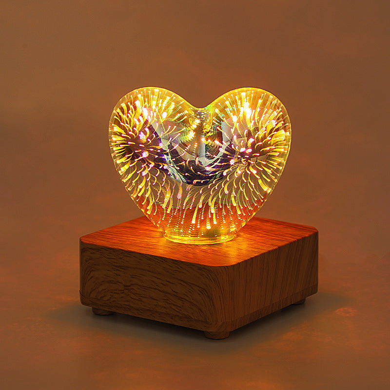 3D Love glass lamp