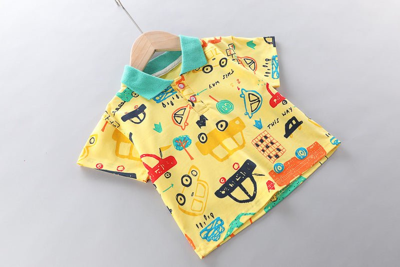 Boys Car Pattern set Two-piece Summer Casual Clothes Baby boy