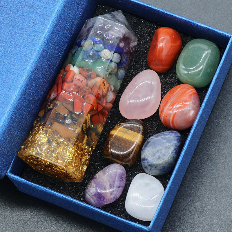 Colorful crystal stone gift box