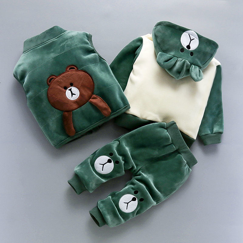 Boys thick clothes Three-pieces Set Baby boy Clothes For boys And Children Warm clothes for children