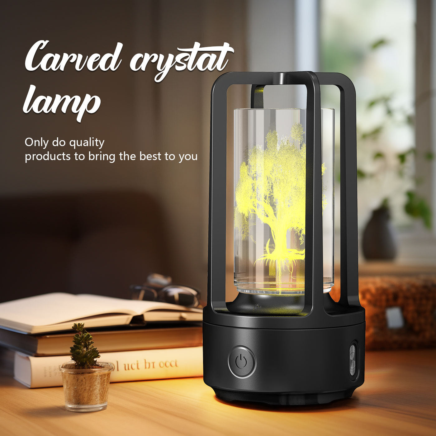 Acrylic crystal lamp with Bluetooth speaker