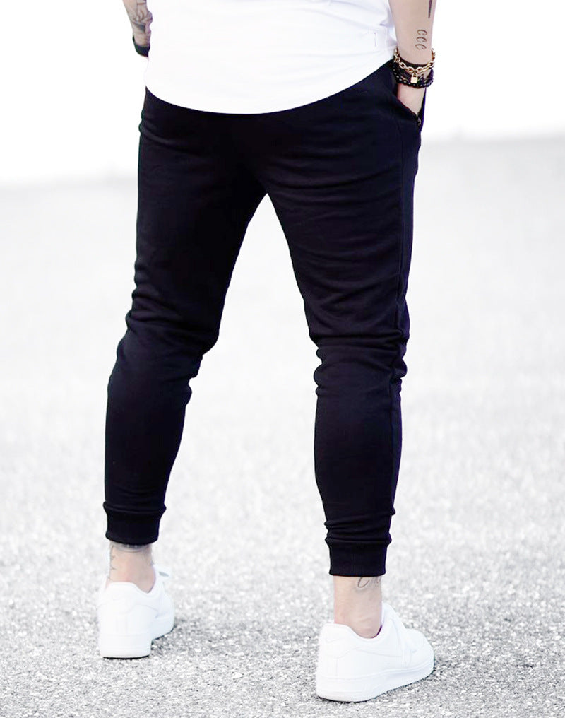 Winter Letters Sports Black Casual Pants Men