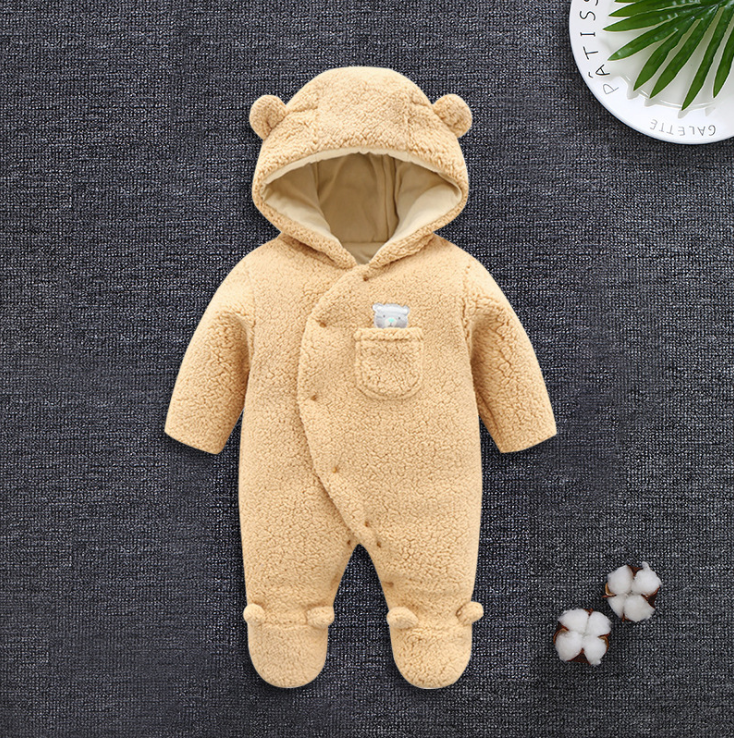 Winter Lamb Cotton Padded Baby Boy Overall