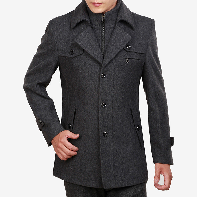 Men’s thick woolen coat men