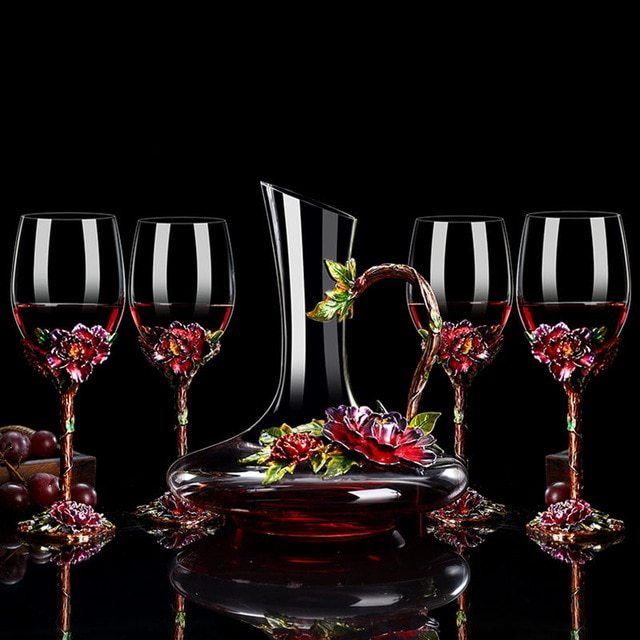 Wine glass decanter set gift