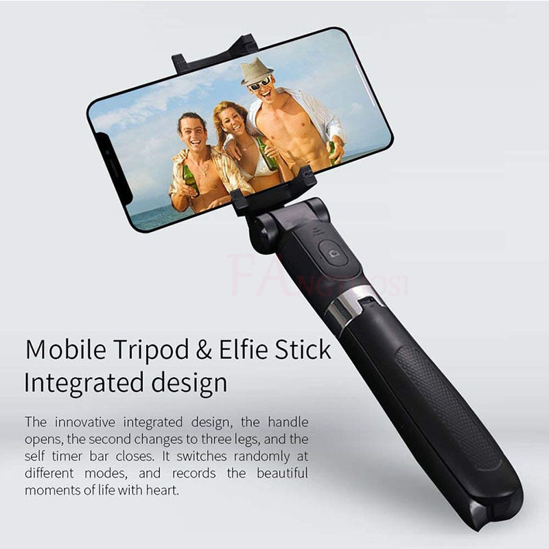 Versoenbaar met Apple, Tripod Selfie Stick Mobile Universele Live Triangle Bracket Een Bluetooth Selfie Artefak