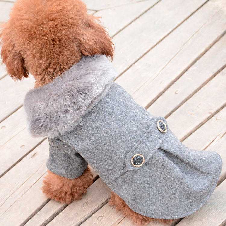 Pet Products Bipedal Solid Color Dog Autumn Winter Coat