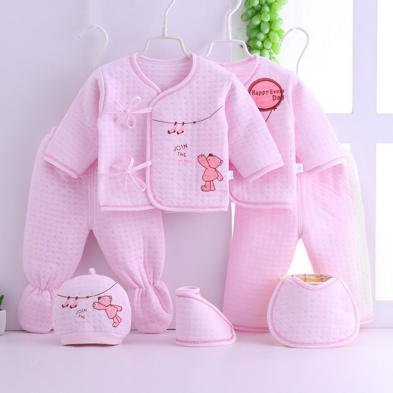 Infant Clothes Quilted Three Layer Thermal Underwear