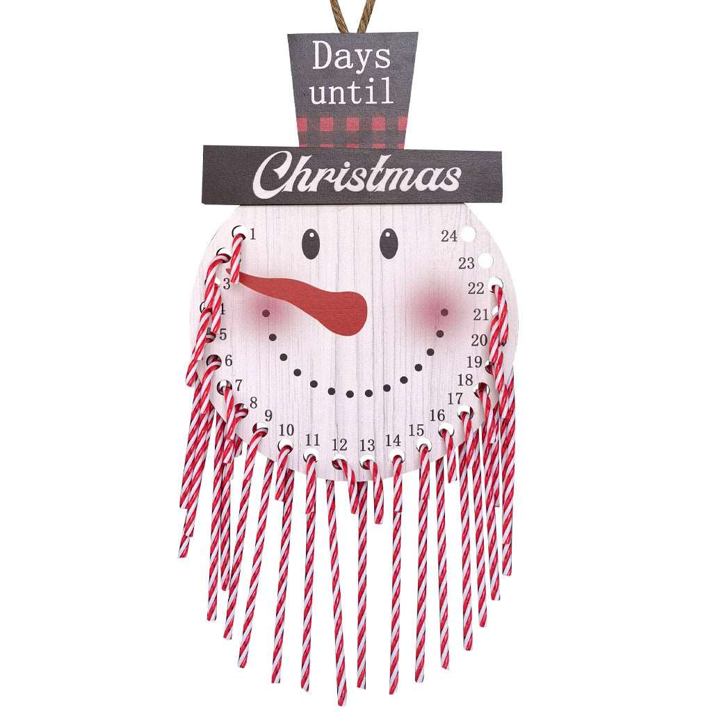 Wooden Christmas Countdown Home Decor Wooden Holiday Candy Cane 