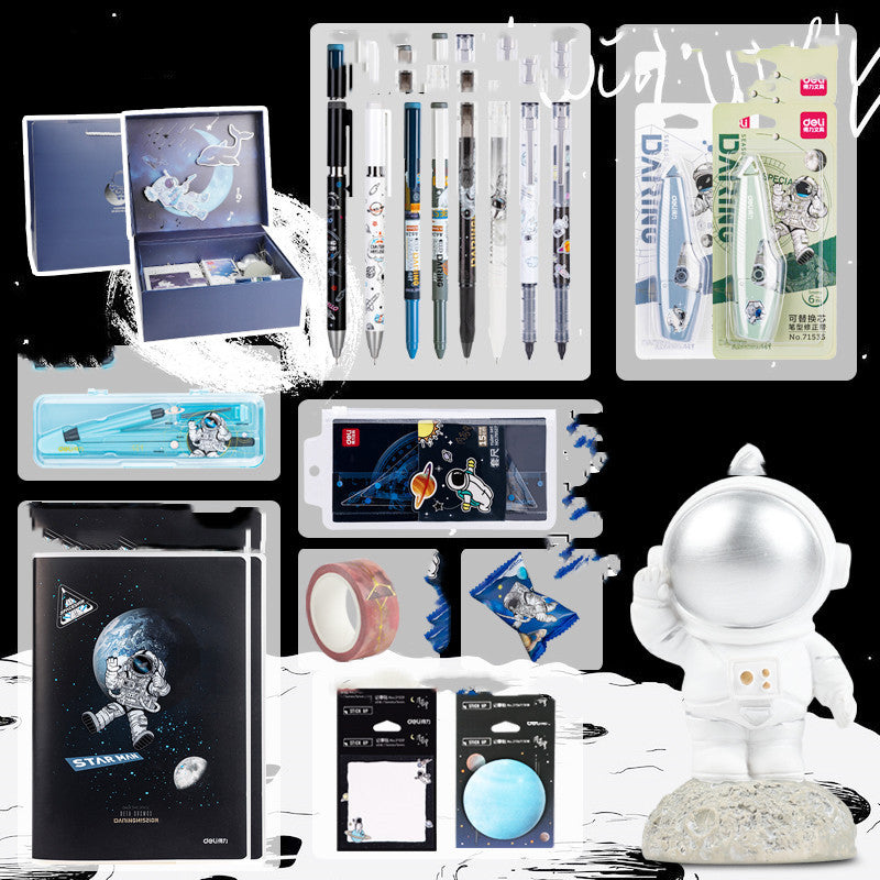 Universe Galaxy Exploration Stationery Set Gift Box Spree Birthday Gift Astronaut Notebook Creative Hand Ledger