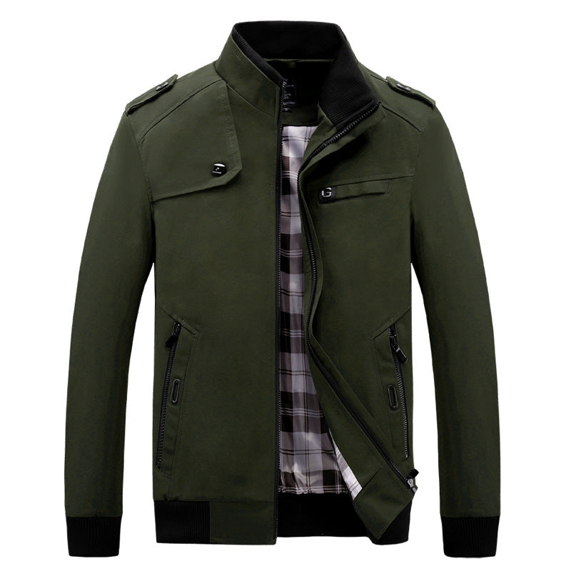 Stand-up collar washed cotton casual fashion jacket