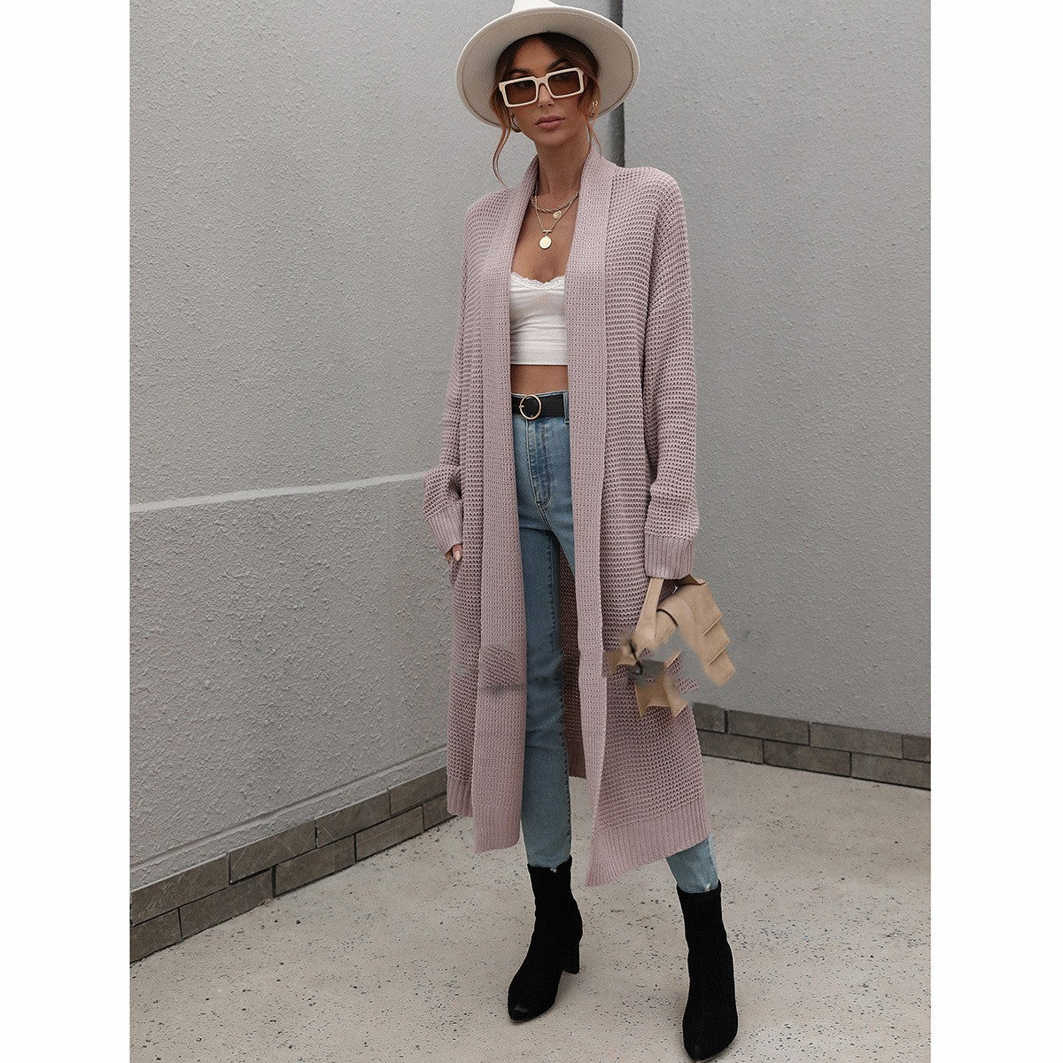 Women's coat Clothing Loose Solid Color Sweater