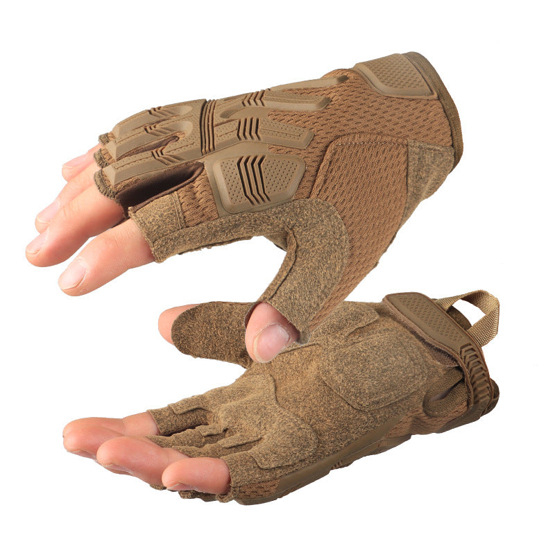 Military Fans Tactical Gloves Mountaineering Fitness Sports Anti-slip Protective Breathable Half Finger Riding