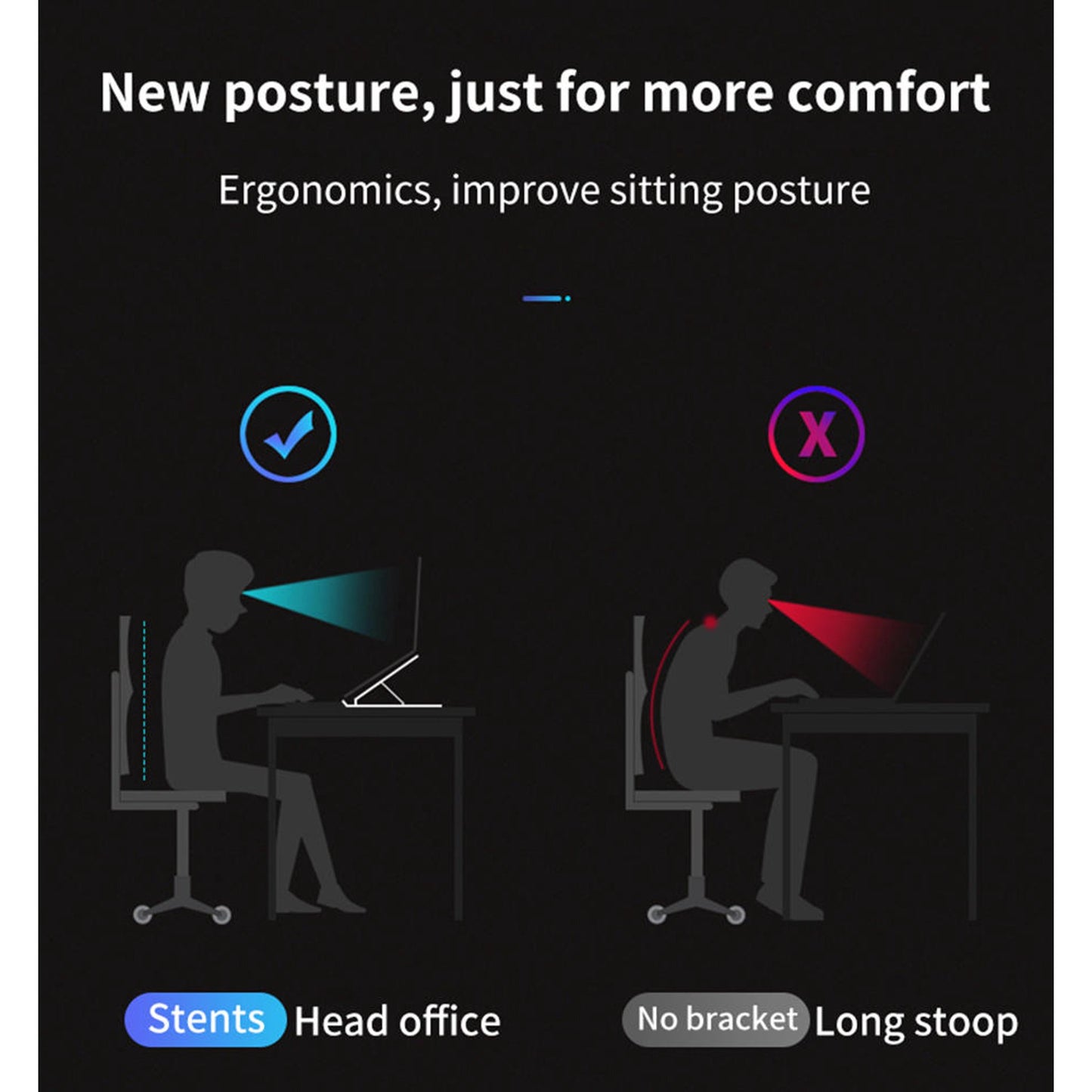 Adjustable Laptop Stand - 6 Gears Height