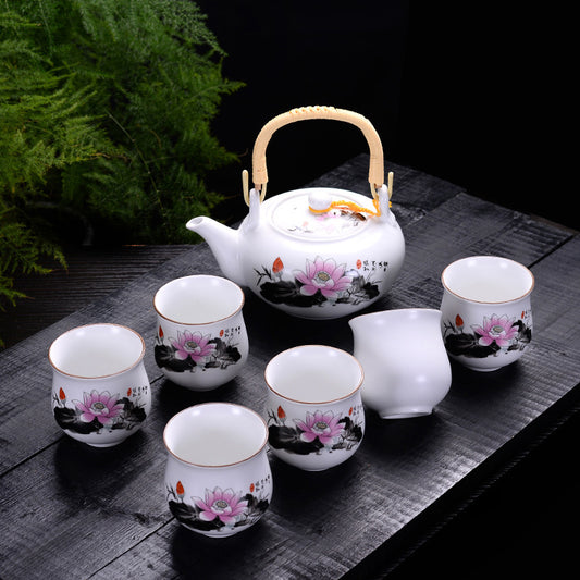 Large-capacity Set Of Ceramic Tea Set With Gift Box