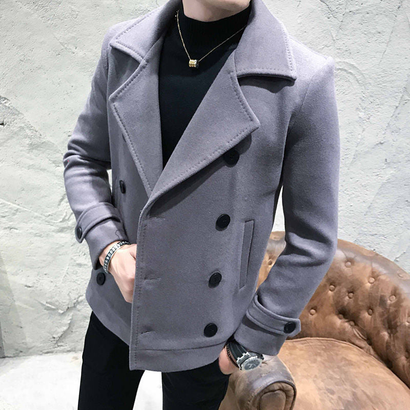 Men’s Casual woolen trench coat