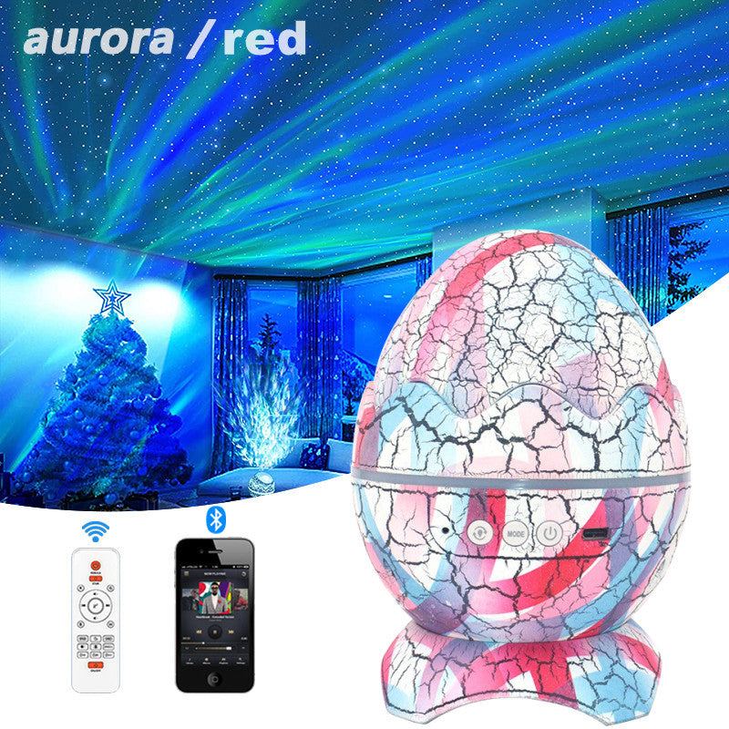 New Star Light Crack Translucent Dinosaur Egg Water Ripple USB Projection Night Light Home Decor