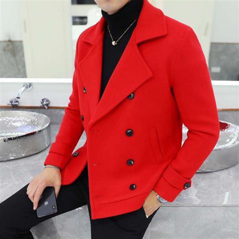 Men’s Casual woolen trench coat