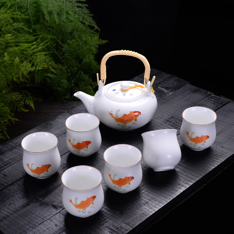 Large-capacity Set Of Ceramic Tea Set With Gift Box