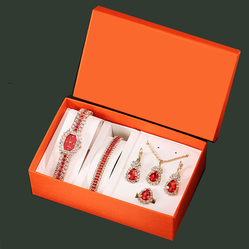 Gift box set watch with jewerly