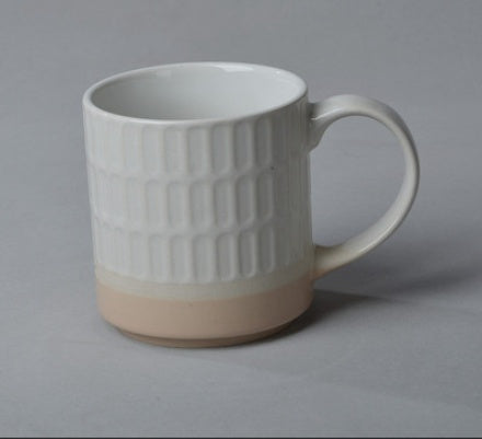 Vintage Embossed Home Breakfast Ceramic Mug