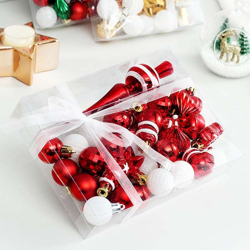 Christmas ornaments 34PCS painted Christmas ball set gift bag mini 