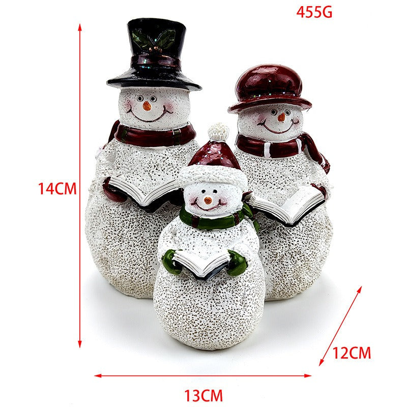 Christmas Snowman Resin Ornament