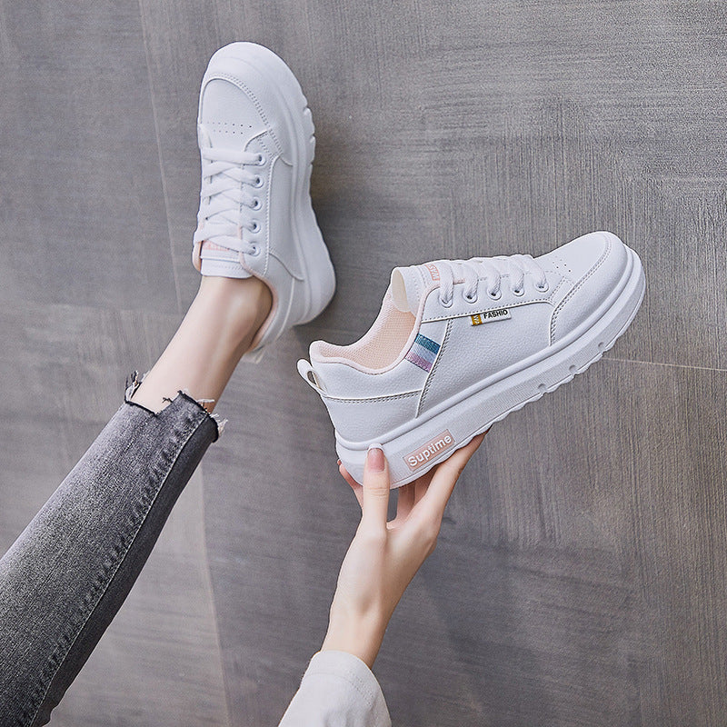 Korean Version Of All-match White Shoes Women Running Leisure