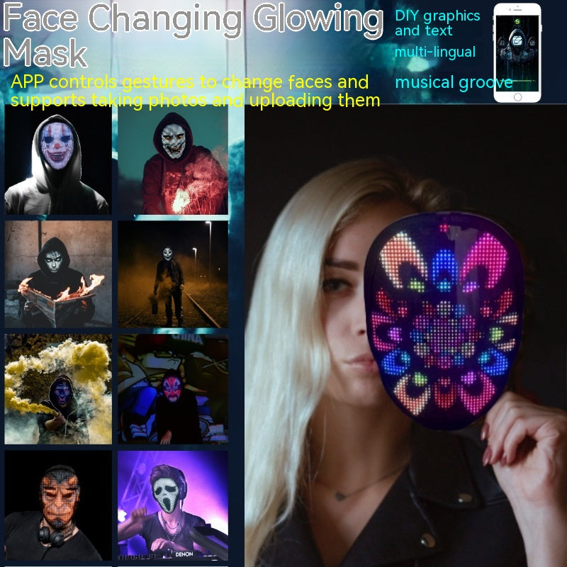 Halloween LED Luminous Face Masks