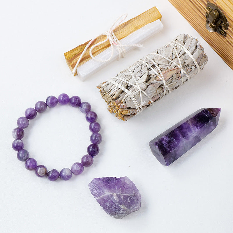 Mineral crystal set gift box