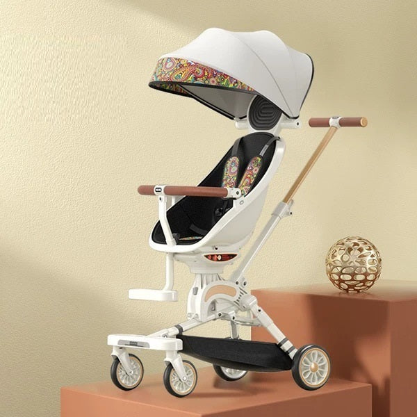 Stroller Can Sit And Lie Flat Two-way Folding Lightweight Shock-absorbing High-view Stroller