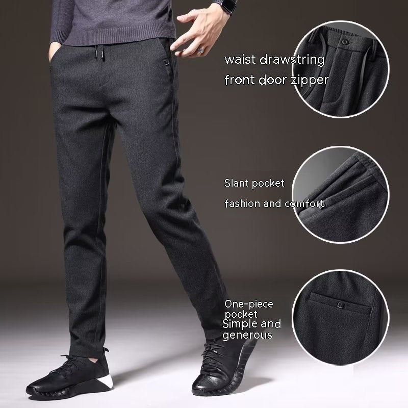 Casual Trousers Men's Loose-fitting Sanding Straight Pants