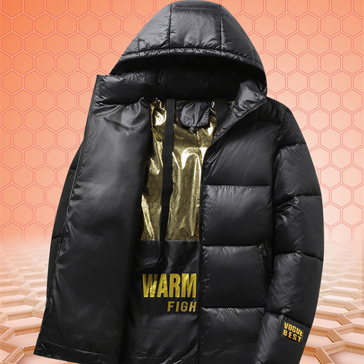 Men's jacket Fashion Simple Cotton-padded Jacket Graphene Plus Size Coat Top