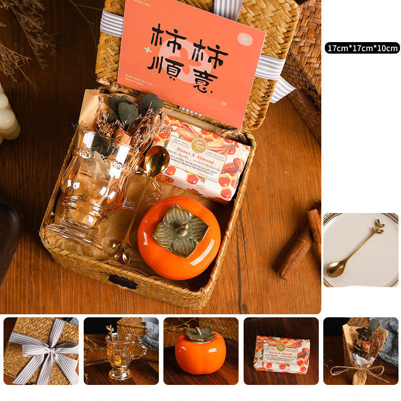 Creative Persimmon Light Luxury Gift Box Set